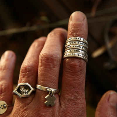 MADE TO ORDER || "Own your breath" Sterling Silver Quote Ring